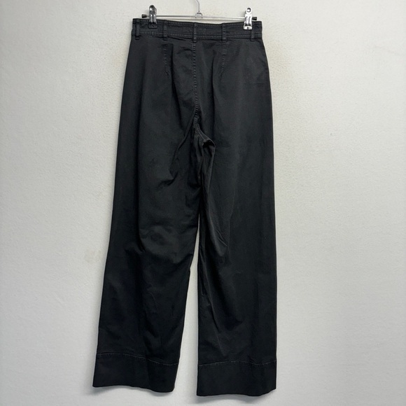 Everlane The Lightweight Button Fly Wide Leg High Rise Chino Pants in Black - Picture 6 of 10